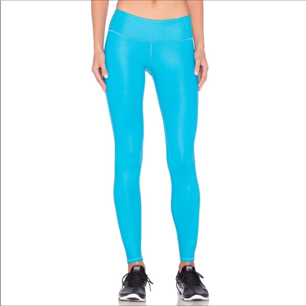 ALO Yoga airbrush seaport blue aqua leggings Sz.M